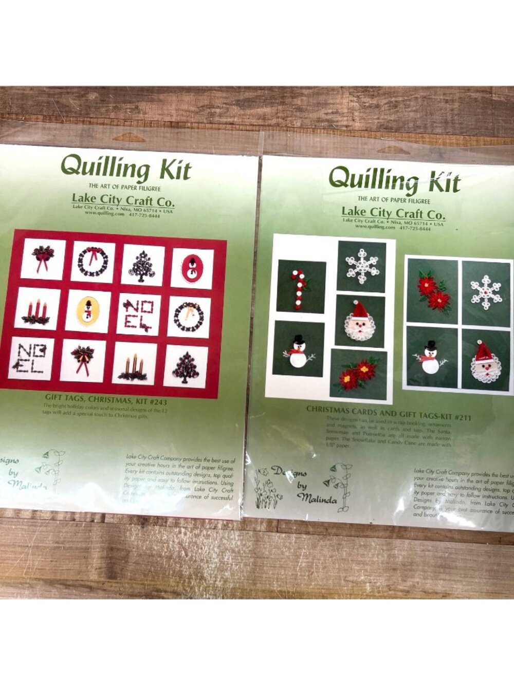 Quilling Kit Christmas Cards & Gift Tags Set #211 & #243 Paper Filigree For Scra
